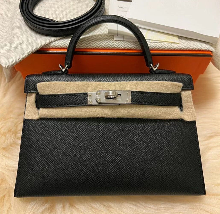 Women's Advanced Texture Kelly Genuine Leather Palm Shoulder Bags