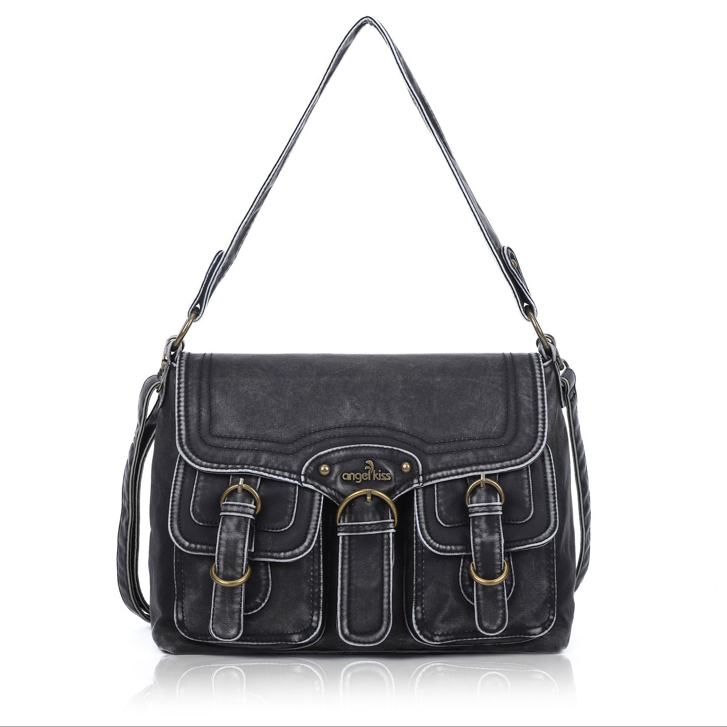 Women's Distressed Fashion Retro Popular Large Capacity Crossbody Bags