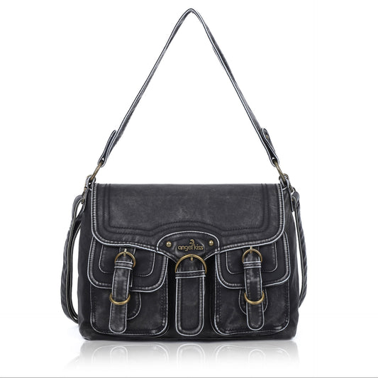 Women's Distressed Fashion Retro Popular Large Capacity Crossbody Bags