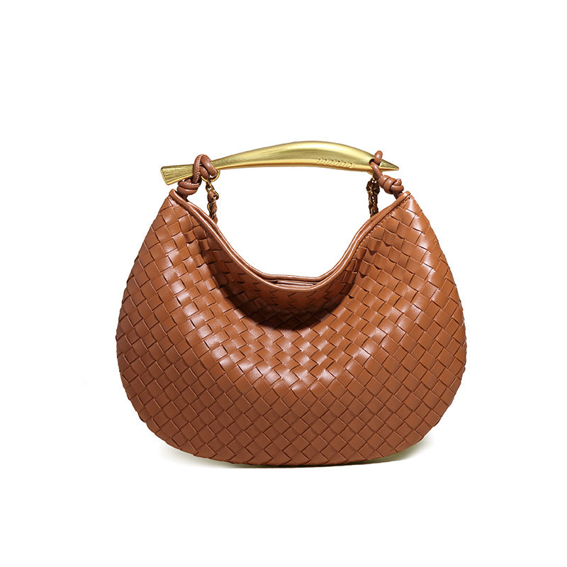 Women's Woven Textured High Retro Trendy Fashion Handbags
