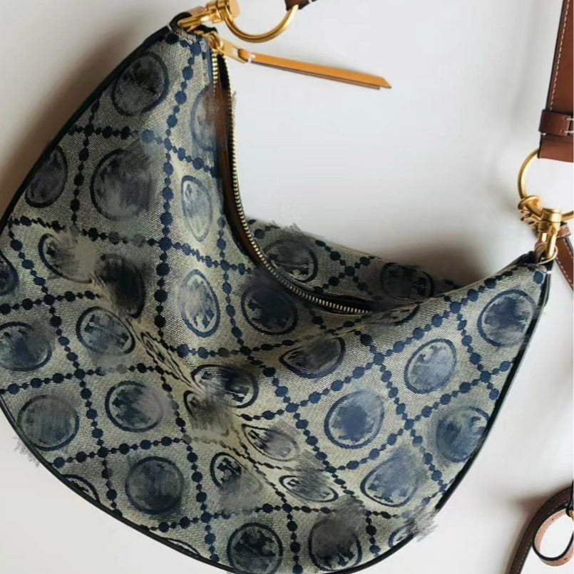 Underarm Jacquard Canvas Crescent Commuter Large Bags