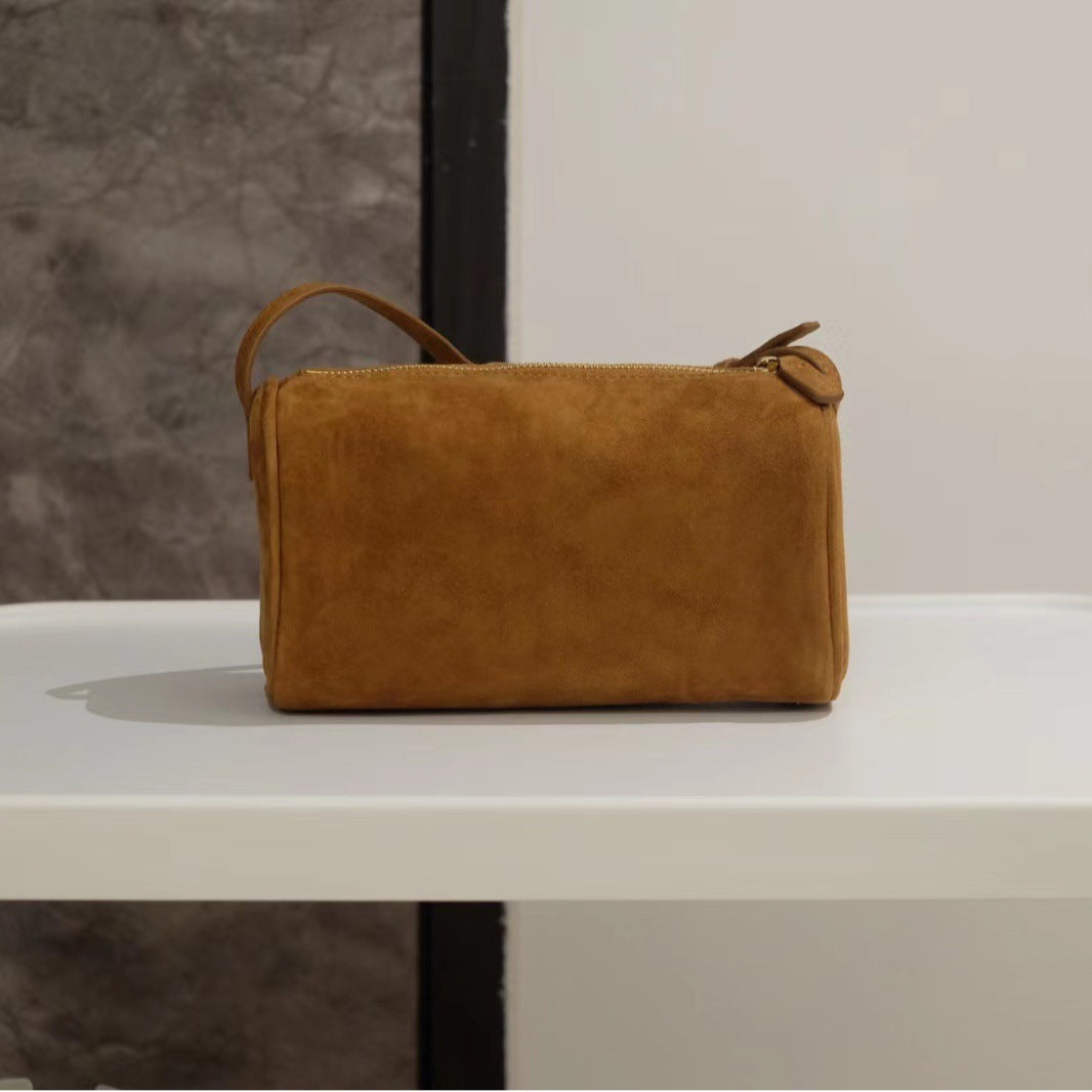 Women's Pencil Genuine Leather Suede Lunch Box Shoulder Bags