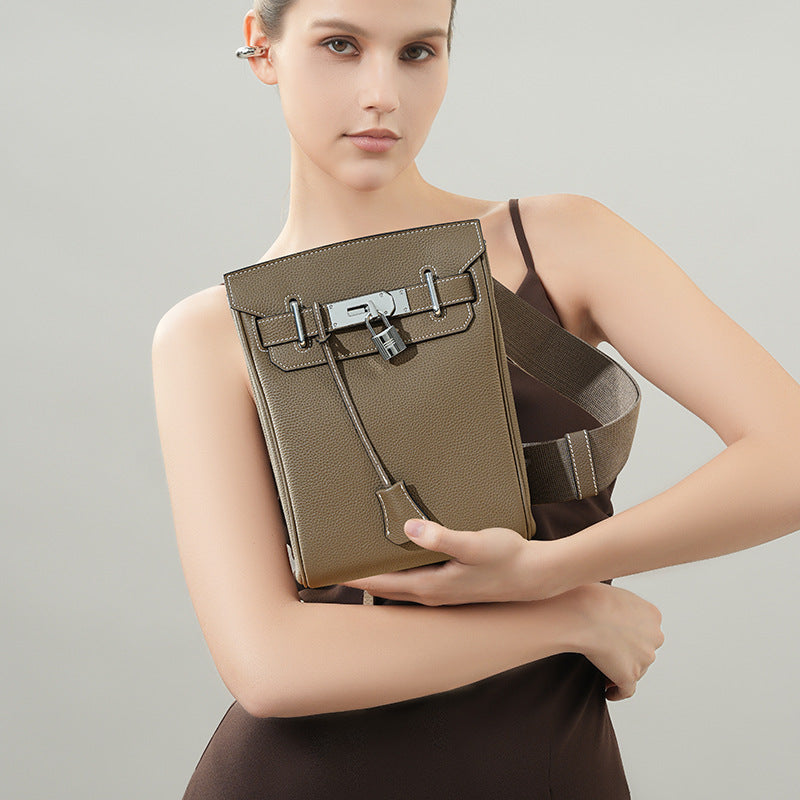 Women's Unisex High Quality First Layer Leather Crossbody Bags