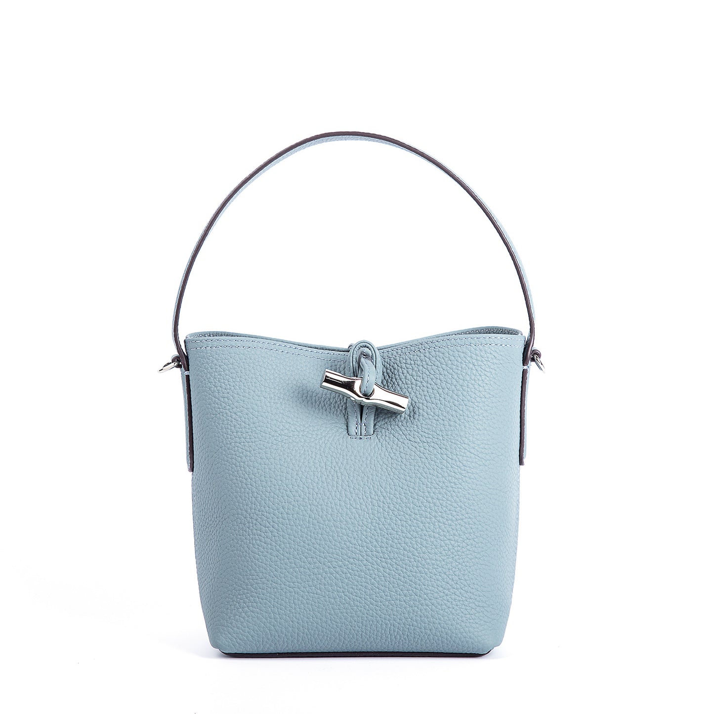 Women's Bamboo First Layer Litchi Pattern Cowhide Crossbody Bags