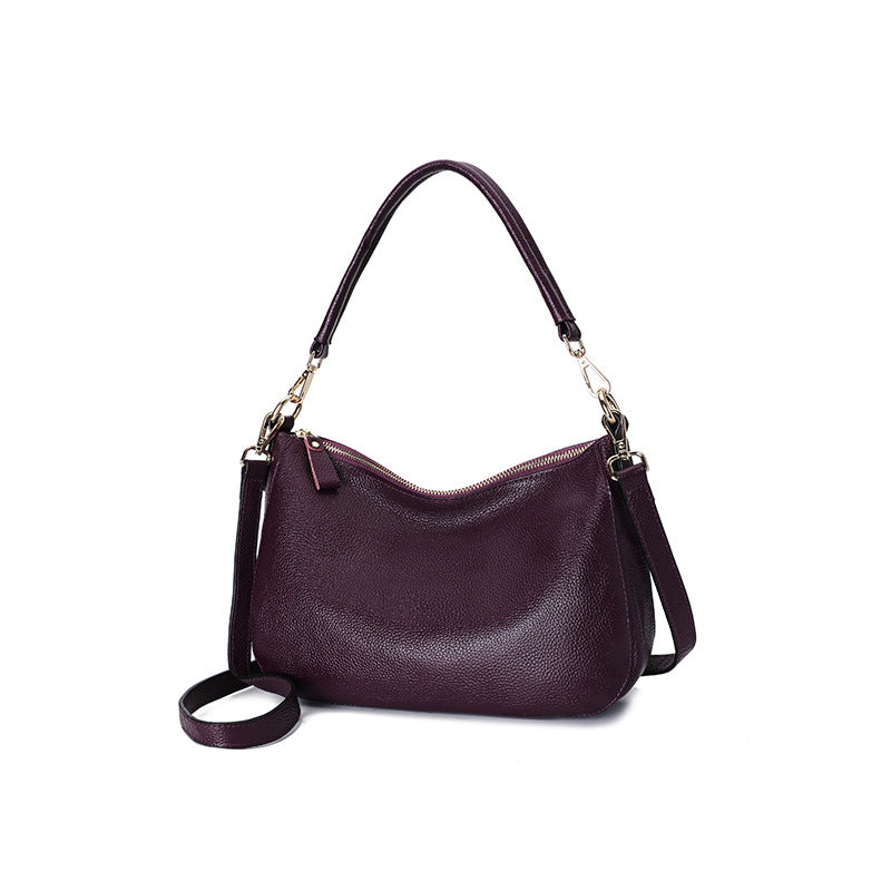 Women's Genuine Leather Underarm Fashion Layer Cowhide Bags