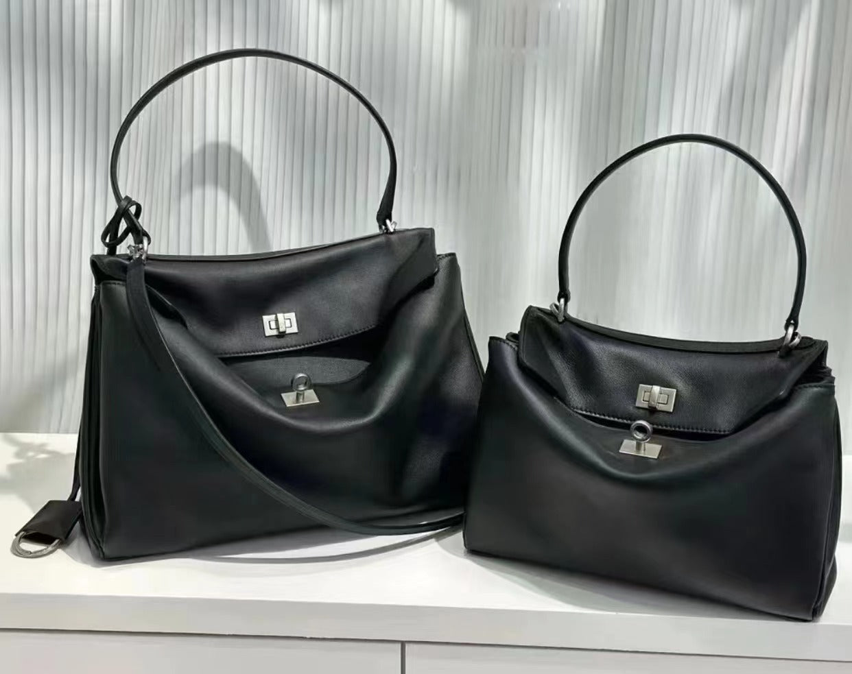 Women's Genuine Leather High-grade Underarm Commuter Kelly Shoulder Bags