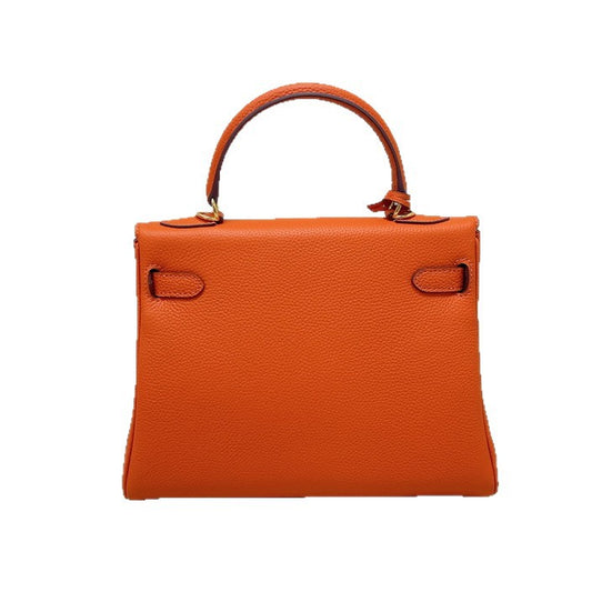 Women's Layer Cowhide Soft Leather Fine Lychee Pattern Inner Seam Handbags