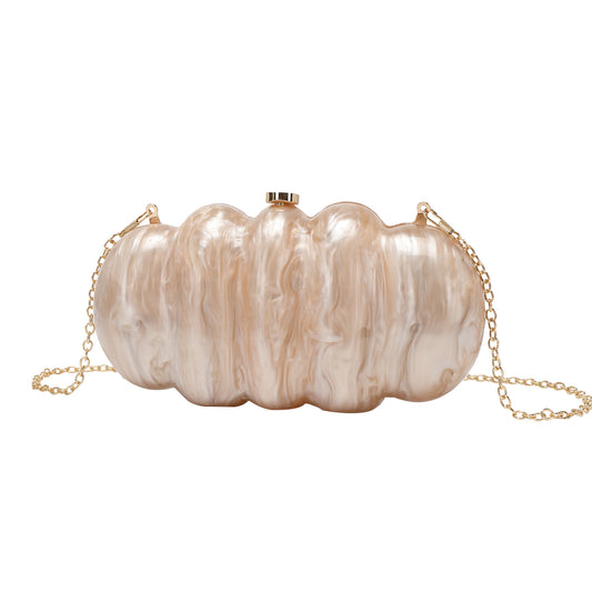 Dinner Clutch Romantic Aura Shell Caterpillar Evening Bags