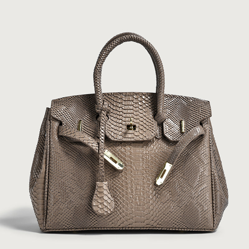 Women's Crocodile Pattern Platinum Large Capacity High-grade Handbags