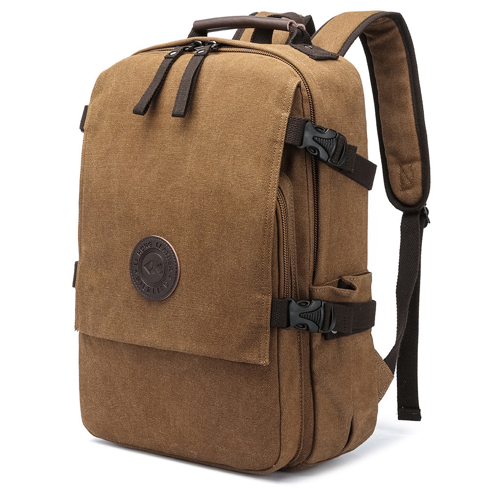 Vintage Flip Fashion Canvas Leisure Computer Backpacks