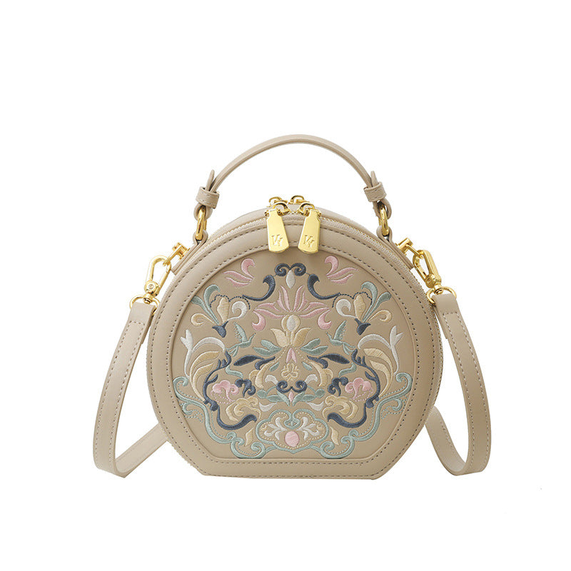 Chinese Style Embroidery Round Versatile Fashion Crossbody Bags