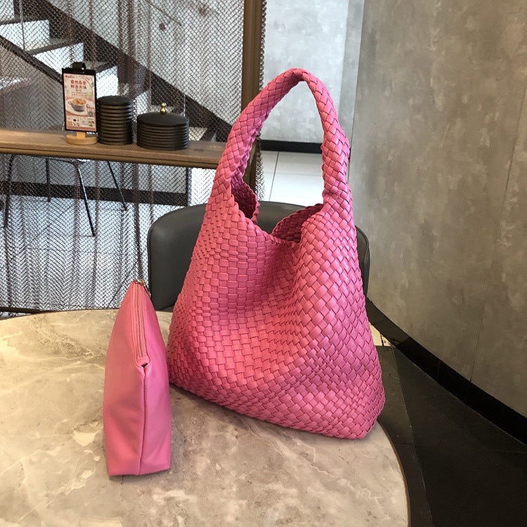 Women's Hand-woven Large Capacity Vintage Vegetable Basket Shoulder Bags
