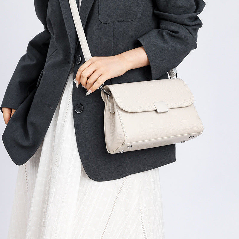 Women's Durable Genuine Leather High-grade Textured Shoulder Bags