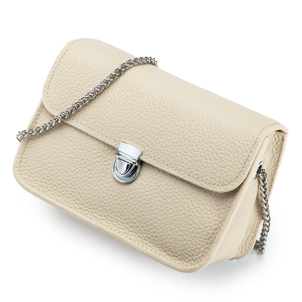 Women's Graceful Leather Horizontal Versatile Chain Bags