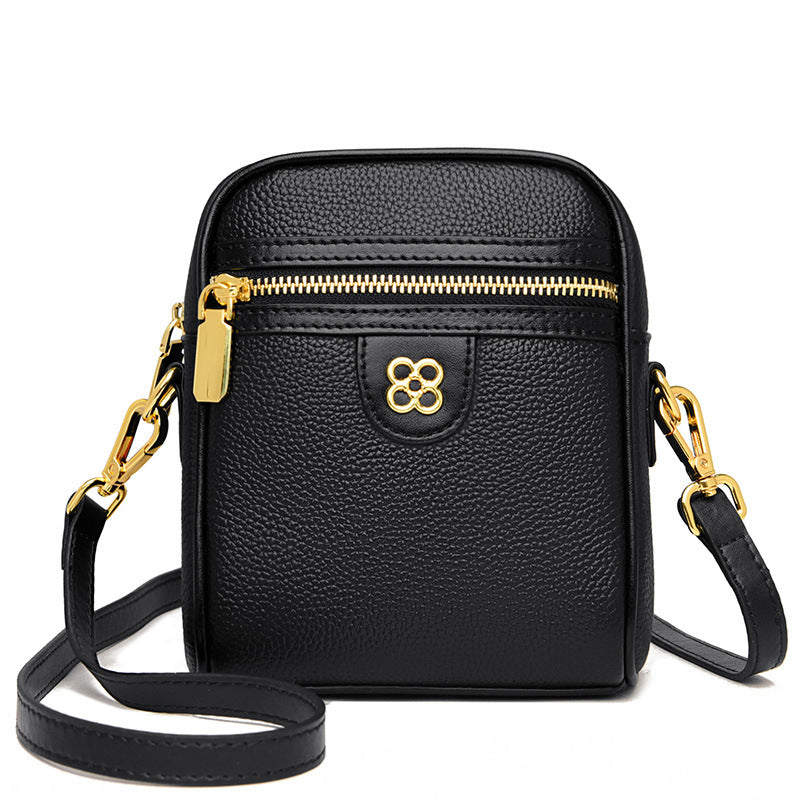 Women's High Sense Niche Genuine Leather Simple Shoulder Bags
