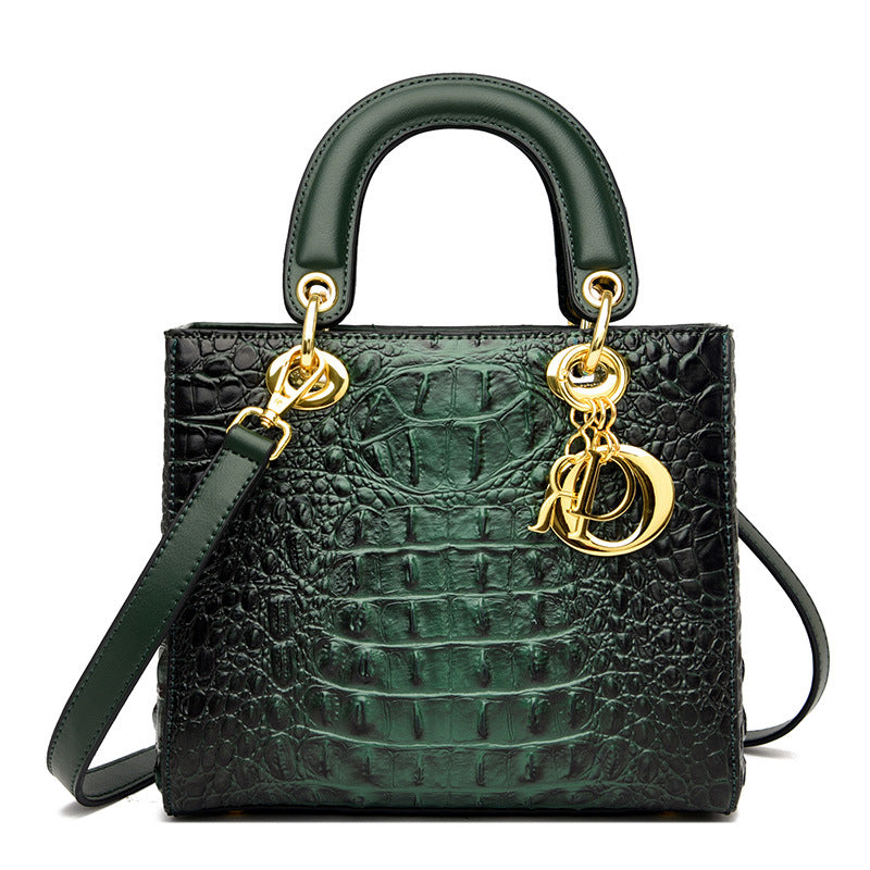 Women's Crocodile Pattern Diana Retro Portable Bags
