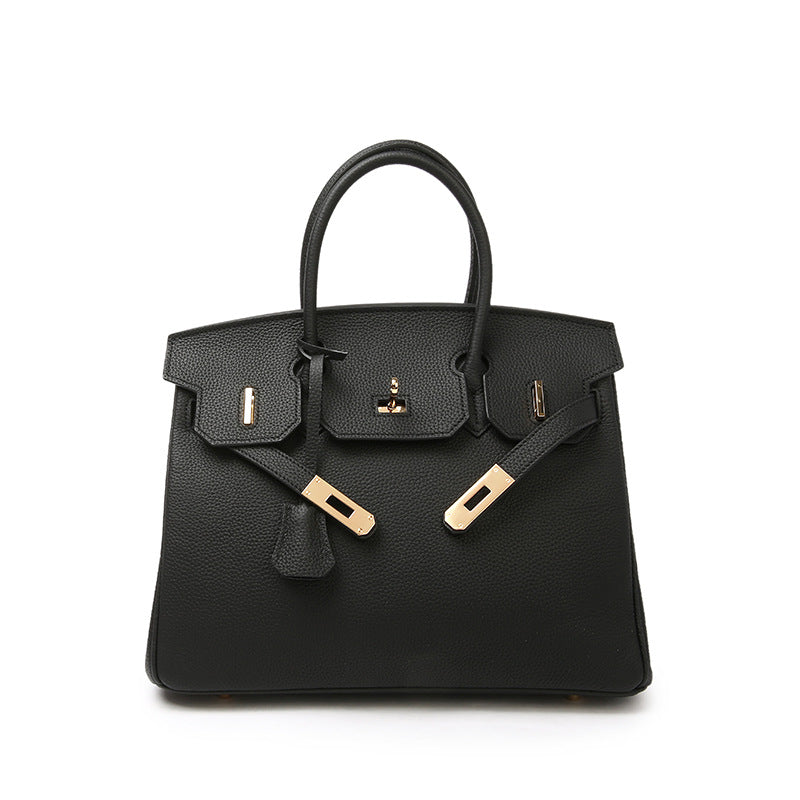 Women's Line First Layer Cowhide Handmade Genuine Bags