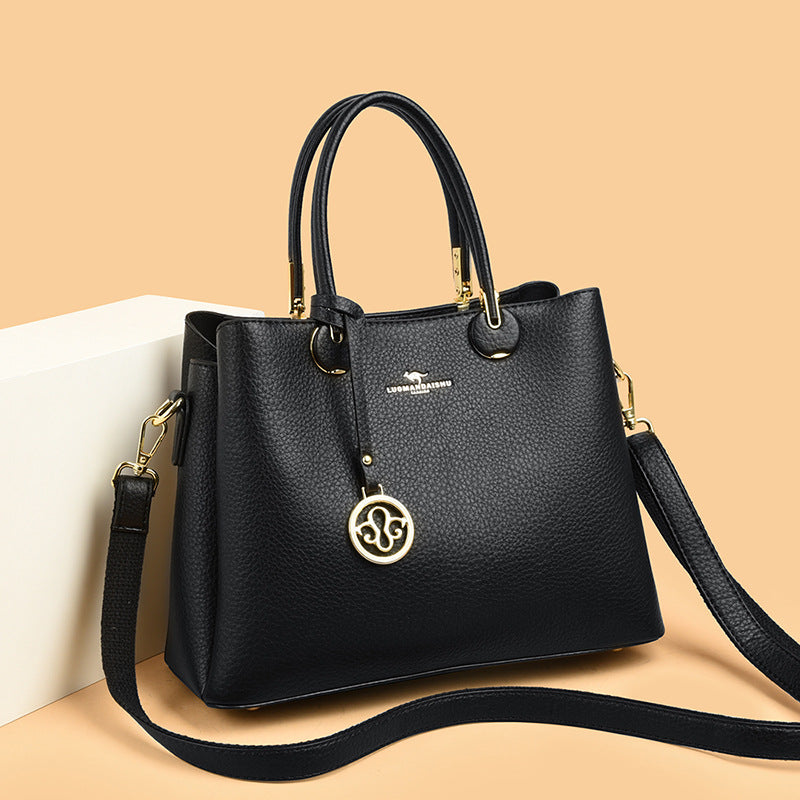 Women's Simple Fashion Large Capacity Soft Leather Handbags