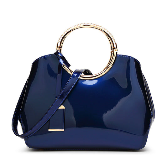 Women's Boutique Bright Leather Solid Color Korean Shoulder Bags