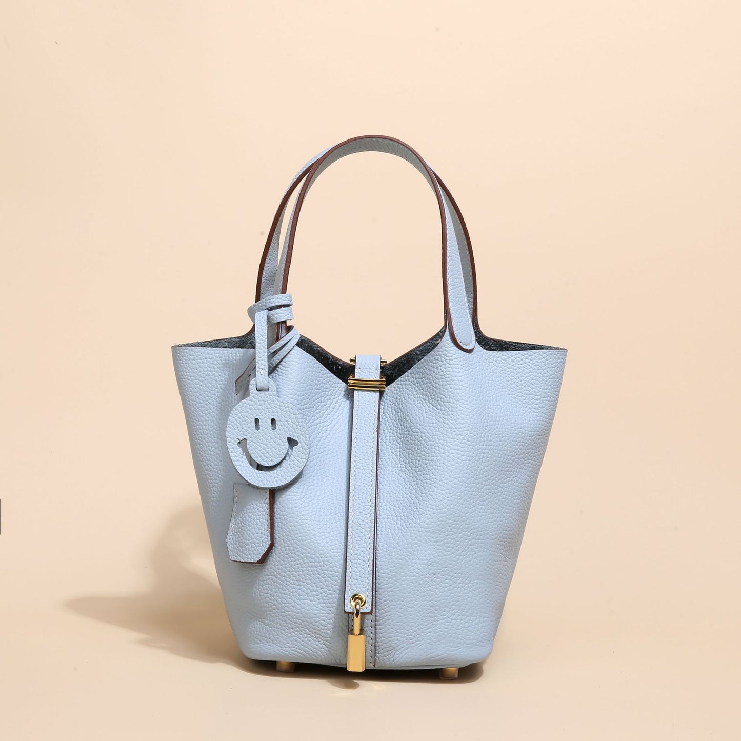 Women's Vegetable Basket Genuine Leather Large Capacity Handbags