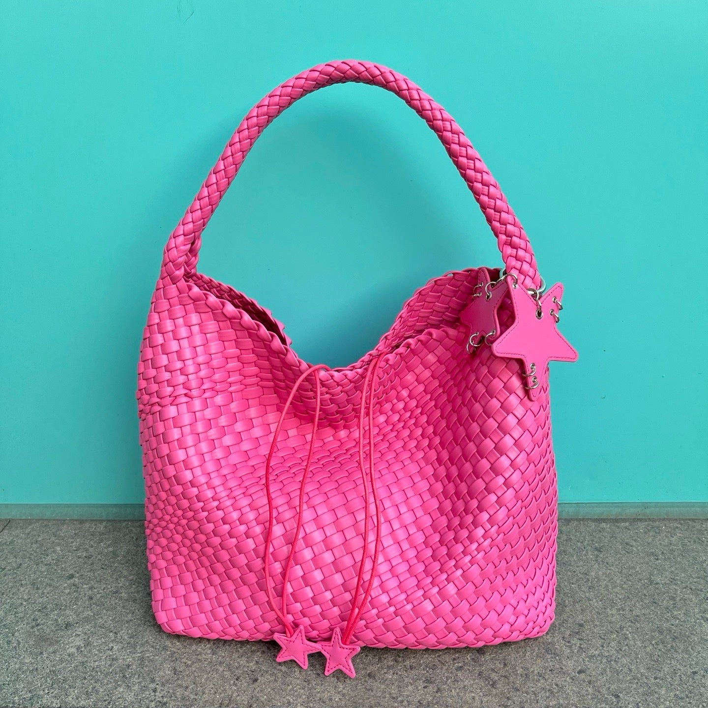 Woven Female Commuter Portable Underarm Genuine Tote Bags