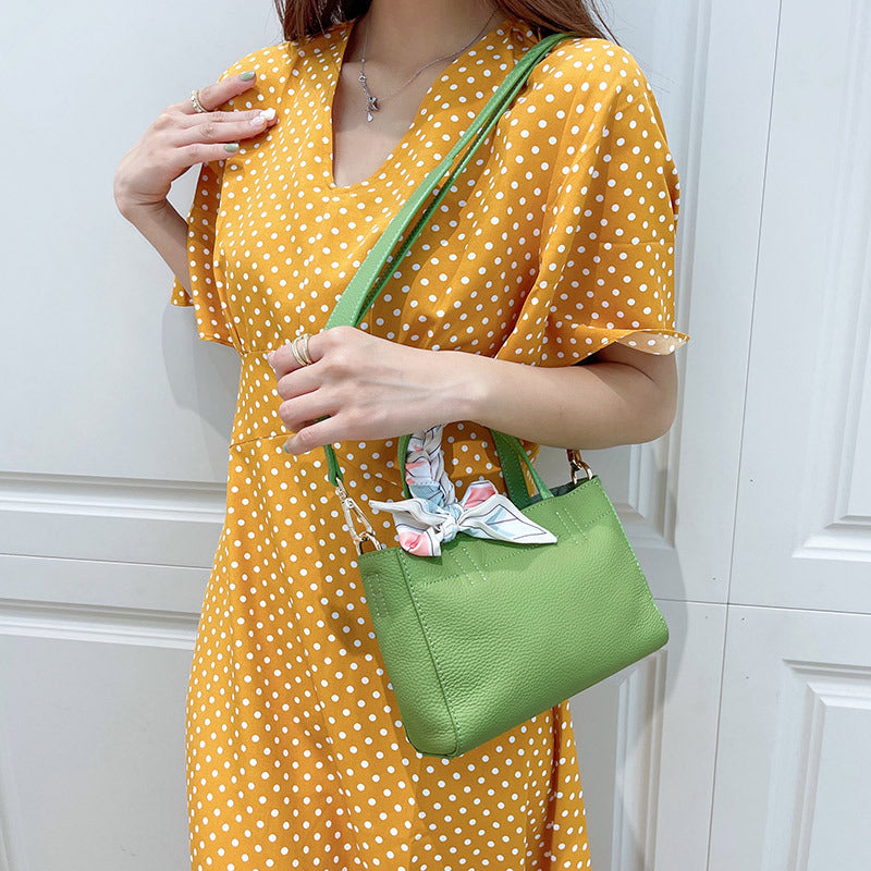 Women's Genuine Leather Summer Mini Simple Vegetable Shoulder Bags
