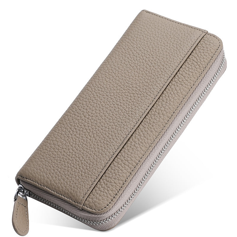 Leather Long Swiping Top Layer Fashion Men's Wallets