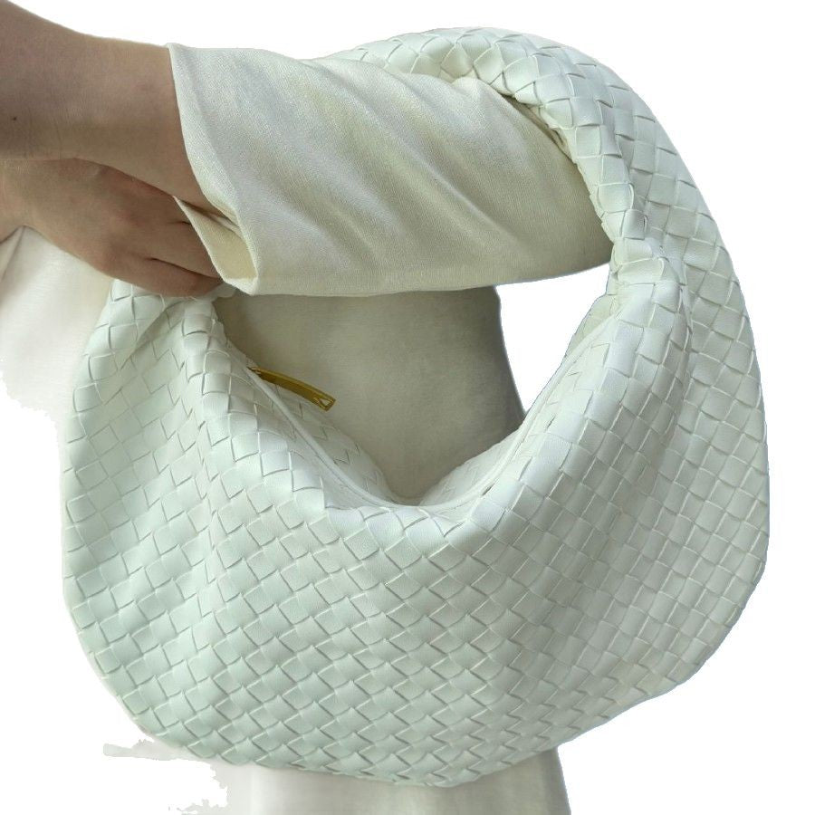 Glamorous Hand-woven Croissant Spring Knotted Underarm Handbags