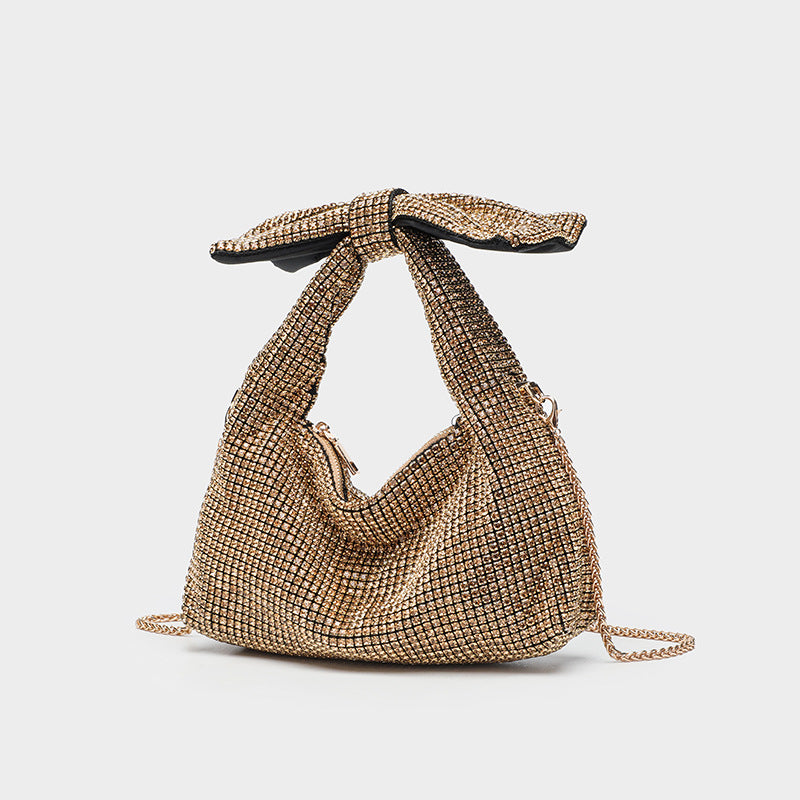 Glamorous Women's Diamond Fashion Bowknot Rhinestone Bags