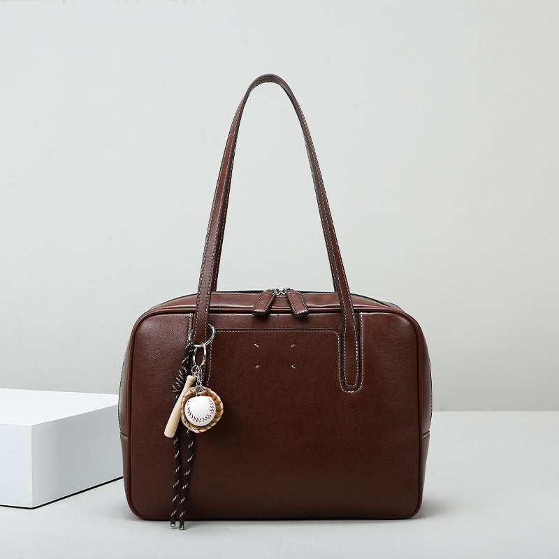 Women's Large Capacity Retro Bowling Fashion Simple Shoulder Bags