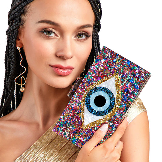 Acrylic Wedding Dinner Clutch Chain Eye Evening Bags