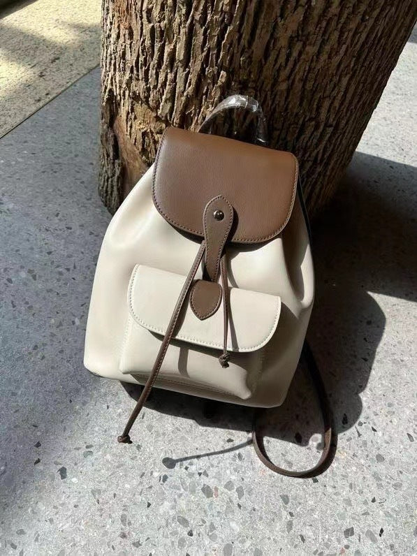 Women's High Sense Leather Simple Commuter Backpacks