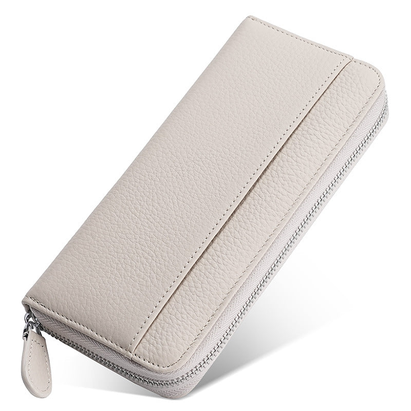 Leather Long Swiping Top Layer Fashion Men's Wallets