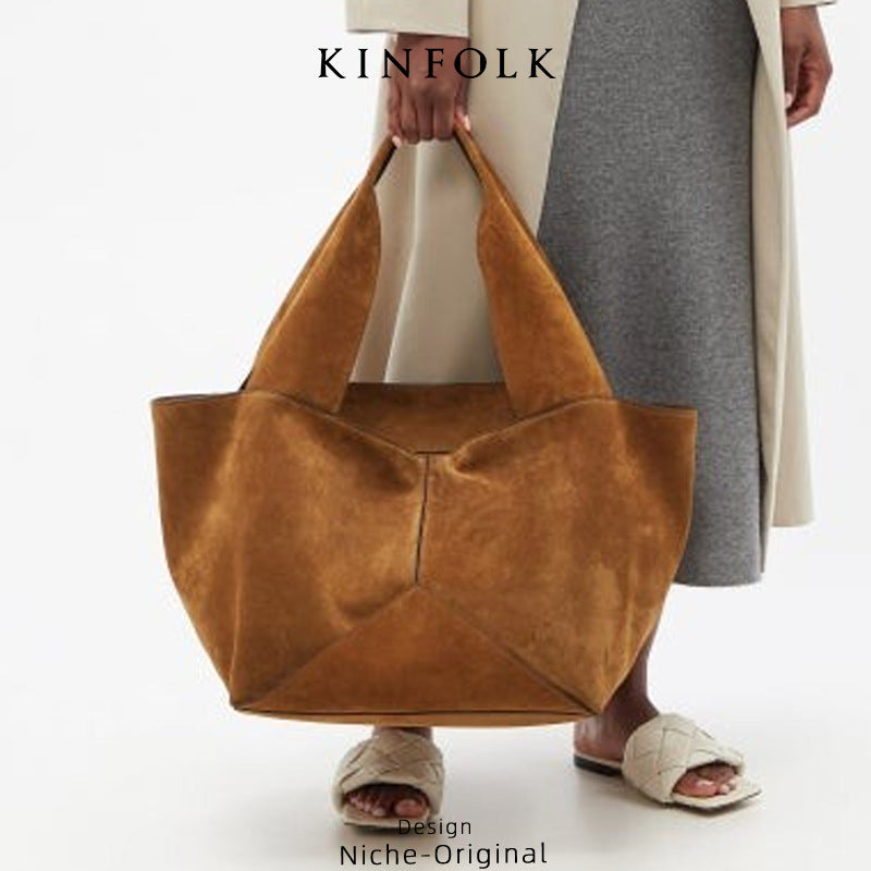 Simple Soft Large Capacity Design Suede Shoulder Bags
