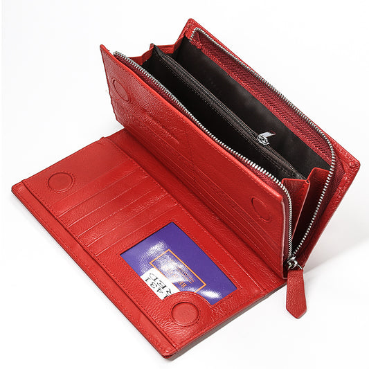 Women's Genuine Leather Long Soft Top Layer Ladies Wallets
