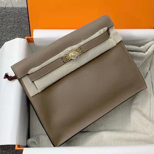 Women's Trendy Kelly Shoulders Genuine Leather Retro Shoulder Bags