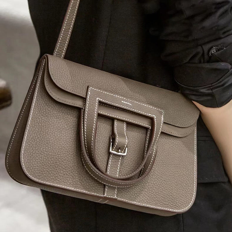 Women's Pattern First Layer Leather Envelope Leisure Shoulder Bags