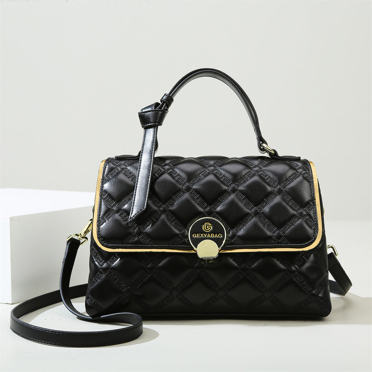 Women's Fashion Diamond Embroidery Thread Large Capacity Crossbody Bags