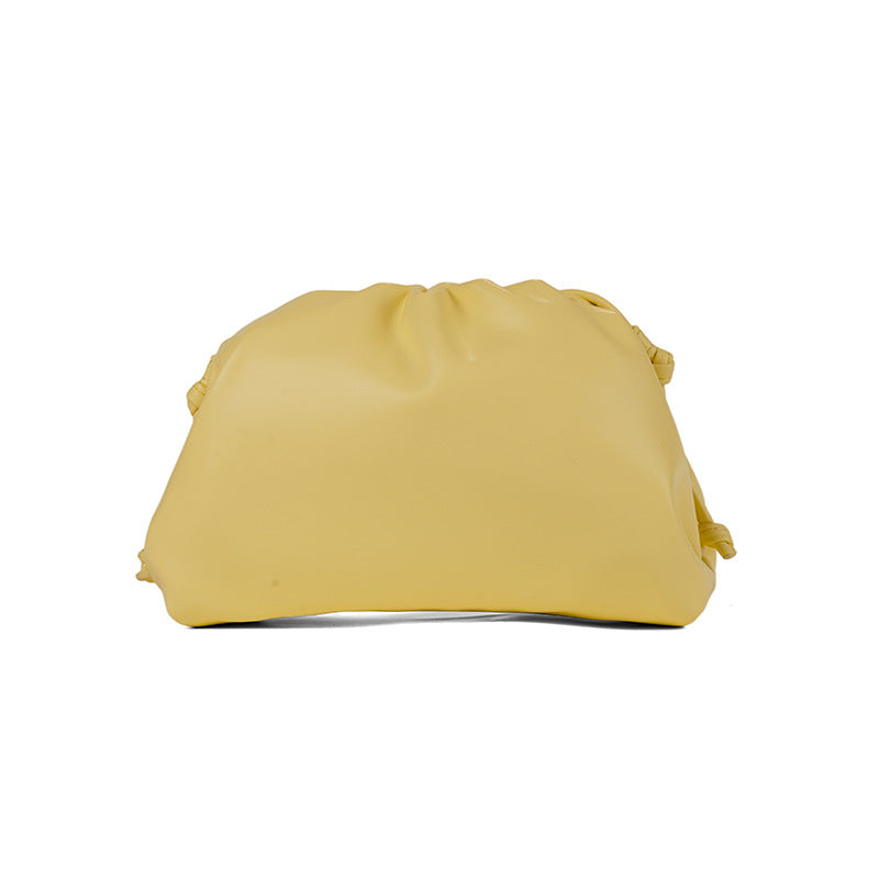 Korean Style Solid Color Soft Leather Clutch Shoulder Bags