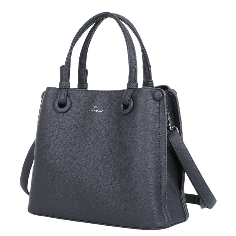 Beautiful Graceful Women's Russian Leather Commute Bucket Bags