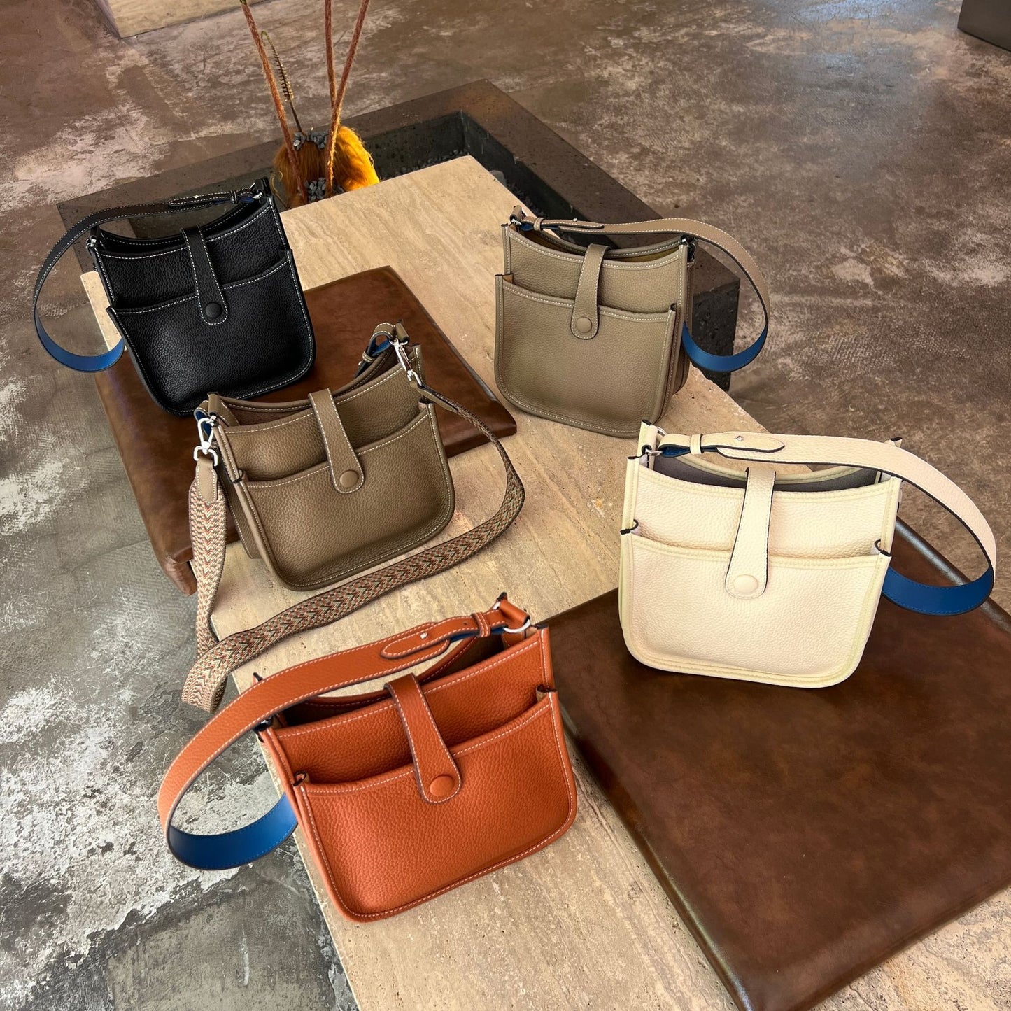 Women's First Layer Cowhide Underarm Leather Crossbody Bags