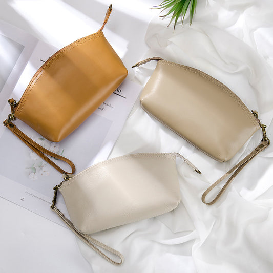 Women's Genuine Leather Portable Clutch First Layer Crossbody Bags