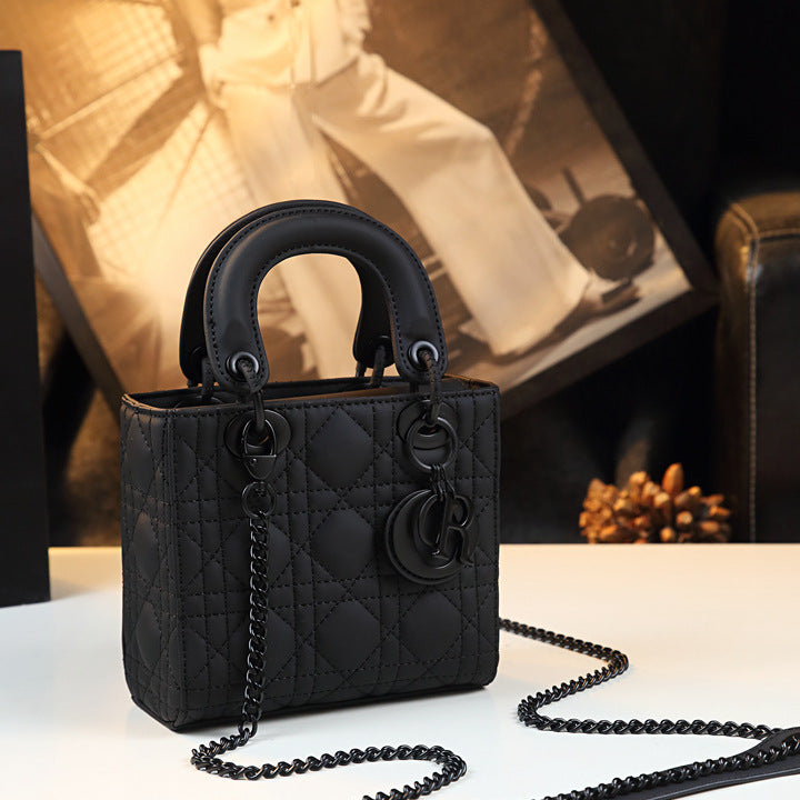 Women's Genuine Leather Diana High-grade Frosted Diamond Bags