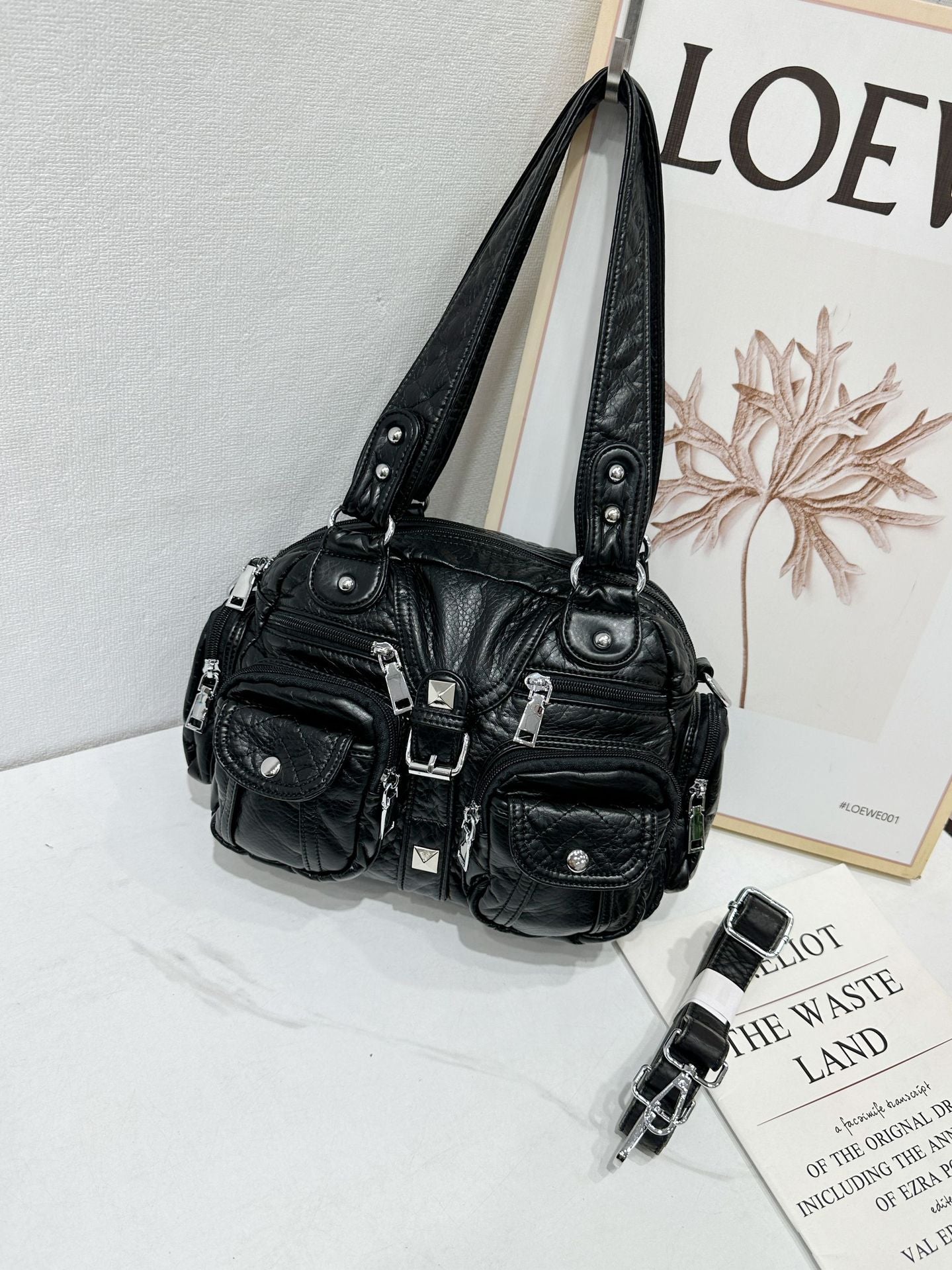 New Casual Graceful Women's Fashion Washed Shoulder Bags