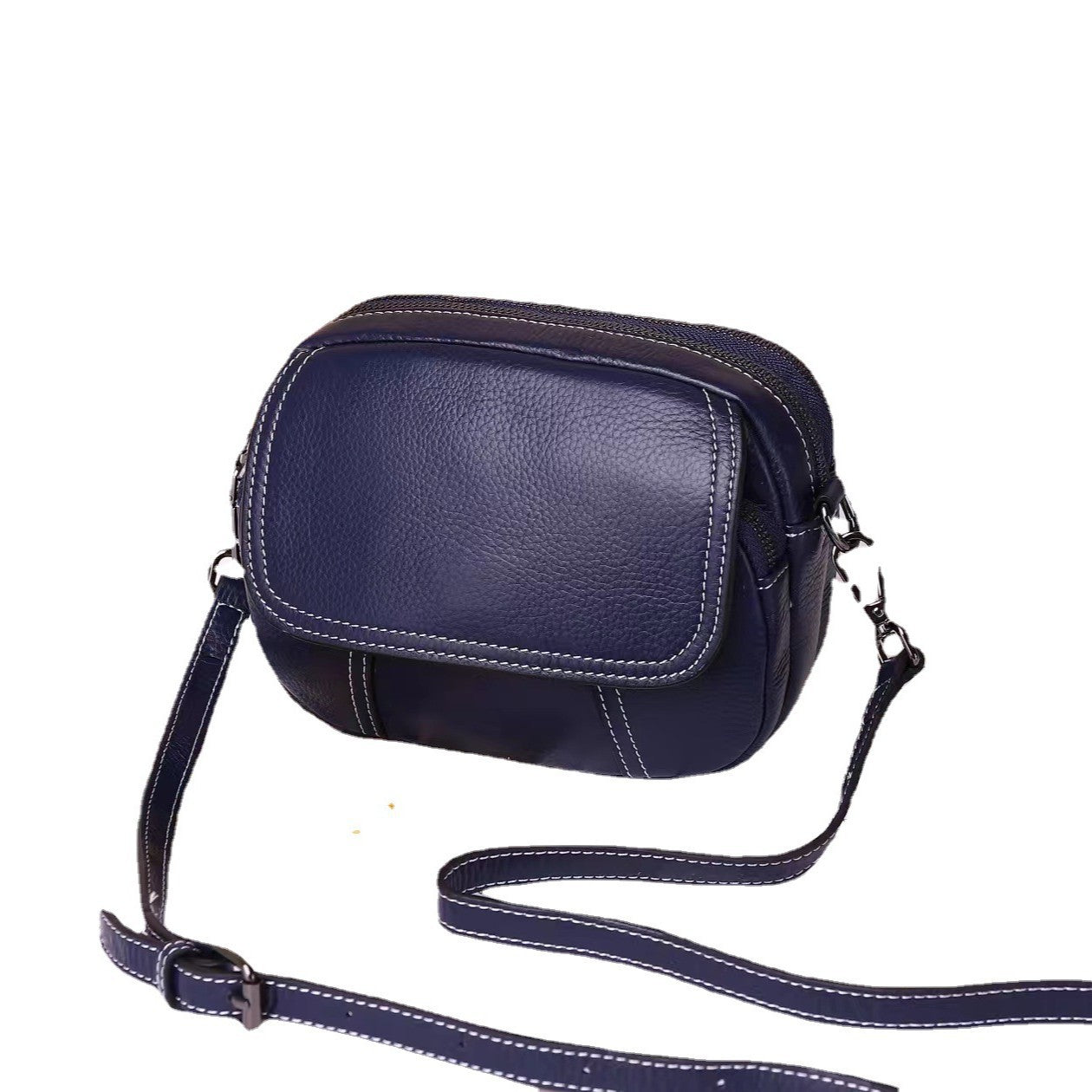 Women's Leather Korean Top Layer Cowhide Round Shoulder Bags