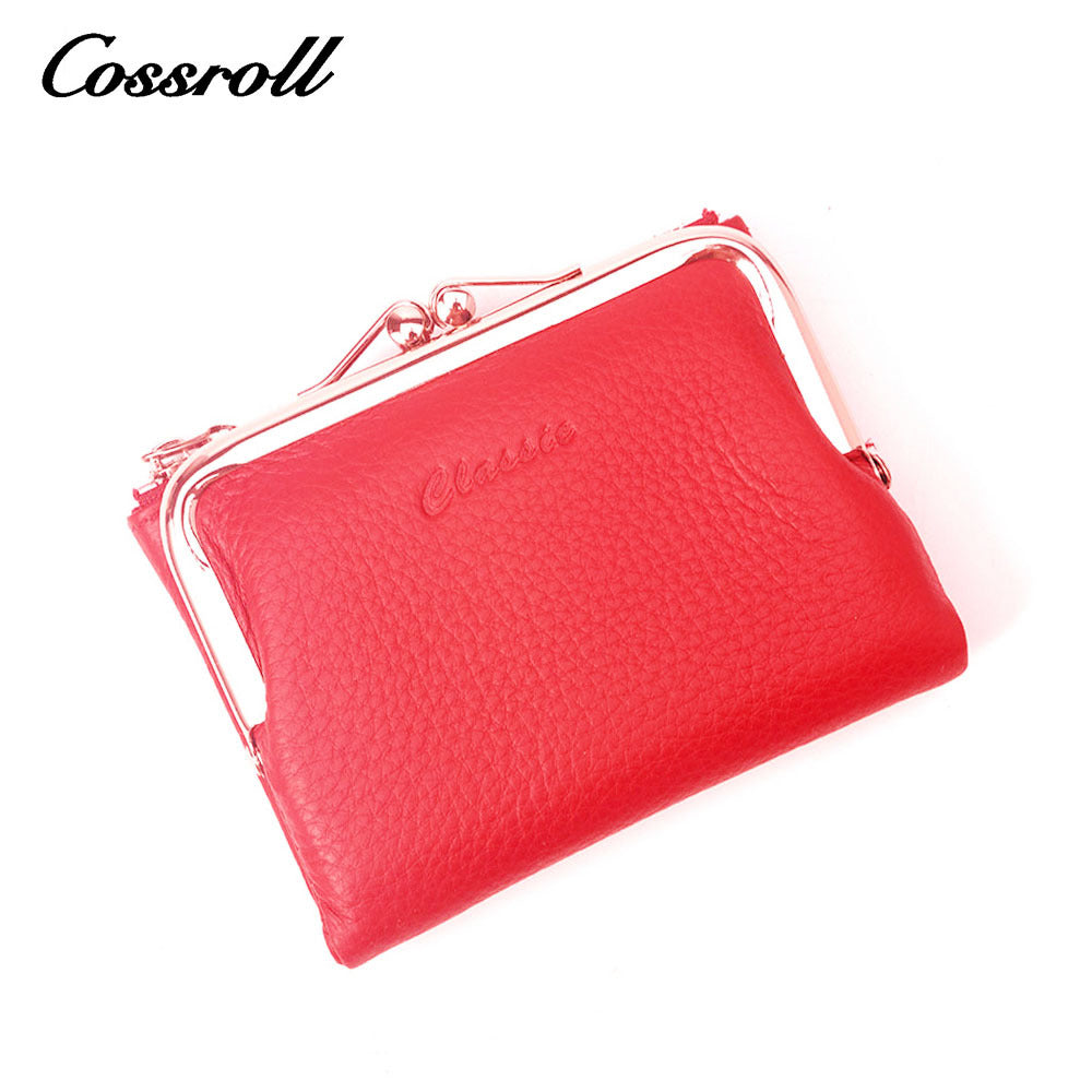 Women's Fashion Genuine Leather Multiple Slots Short Ladies Wallets