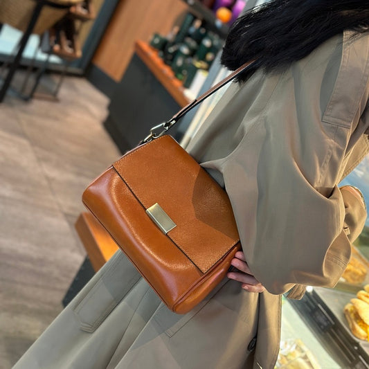 Women's Genuine Leather Plant Cow Retro Fashion Crossbody Bags