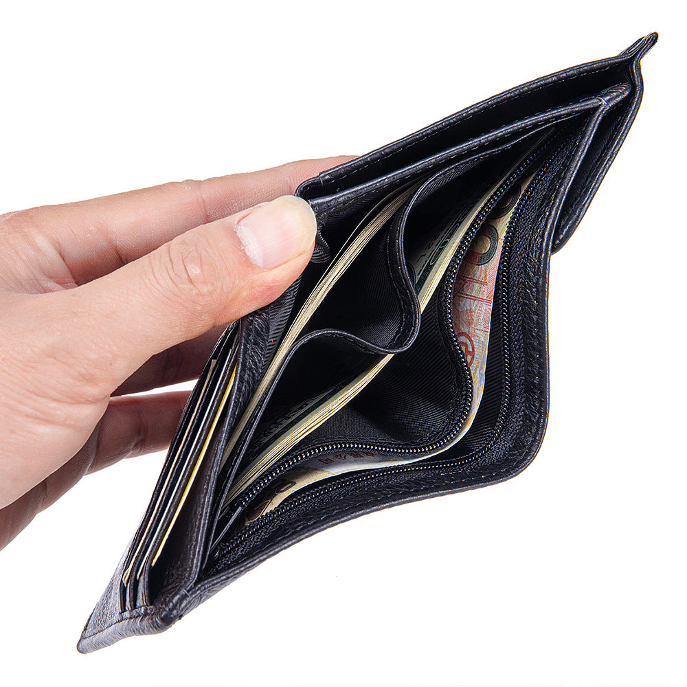 Women's Genuine Leather Short High-grade Storage First Ladies Wallets