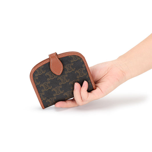 Women's Short Genuine Leather Multi Slots Fashion Ladies Wallets