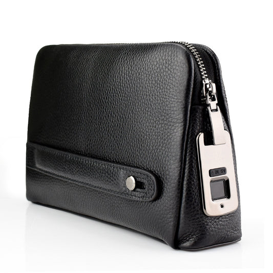 Men's Fingerprint High Sense Clutch Business Genuine Leather Men's Handbags